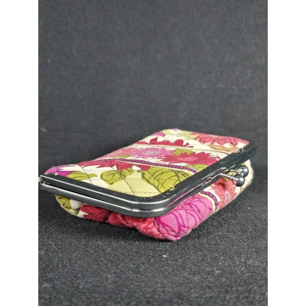 Vera Bradley Kiss Closure Makeup Bag Hello Dahlia Retired Pattern RARE